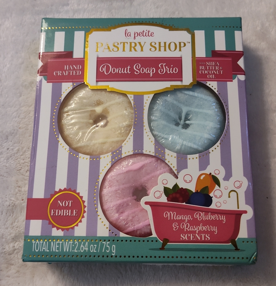 NWT! La Petite Donut Soap Set (Set Of 3)